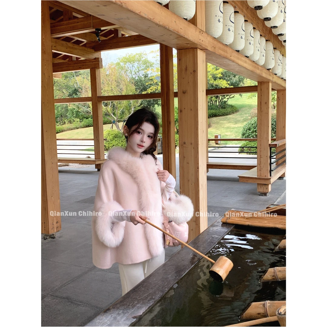 「京落佳人」休闲洋气减龄轻奢设计感大衣QXQ5DY7484A(不可机洗)