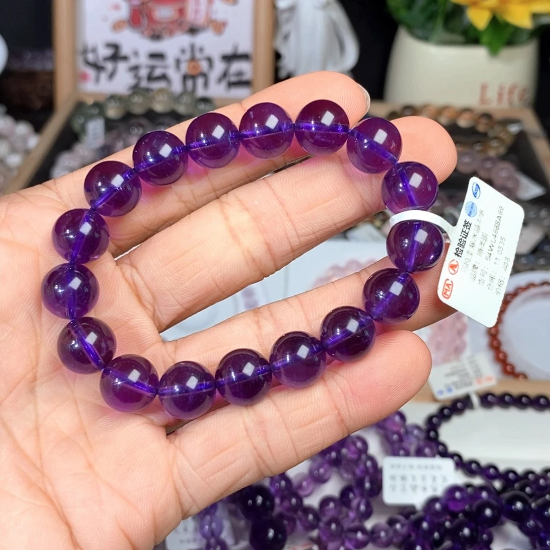 【闪购商品】水晶手链未镶嵌3*.乌拉圭紫水11mm