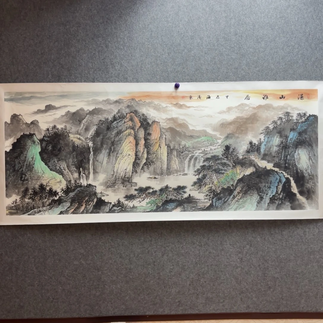 国画国画山水精品李海涛山水手绘