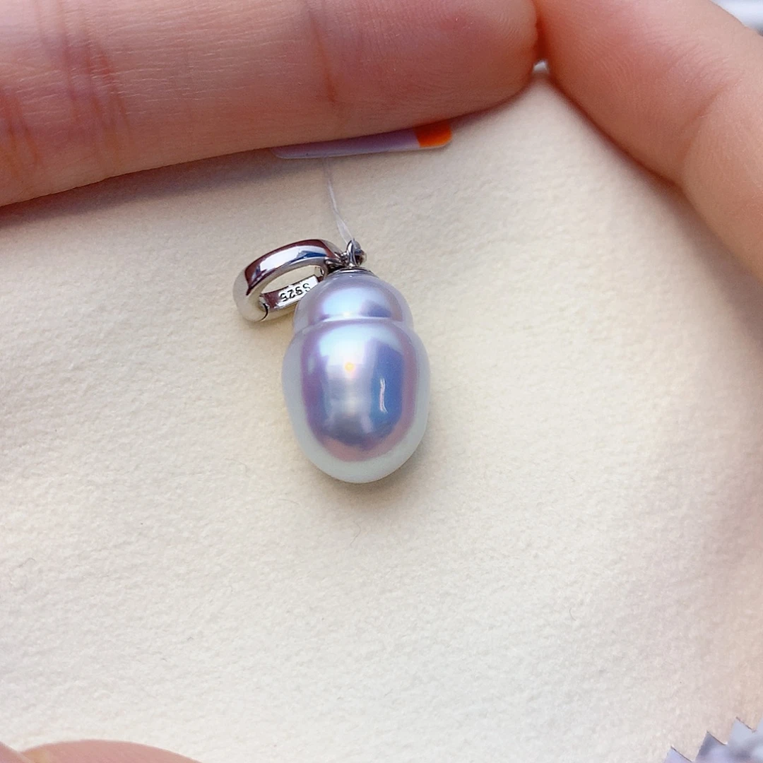 海水珍珠银S925镶嵌颈饰w12