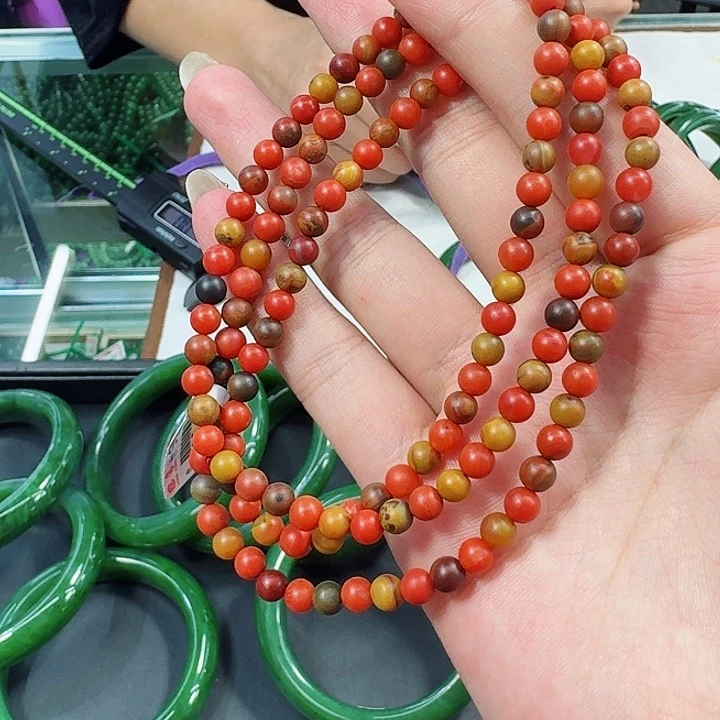 南红玛瑙包浆卡5一条未镶嵌