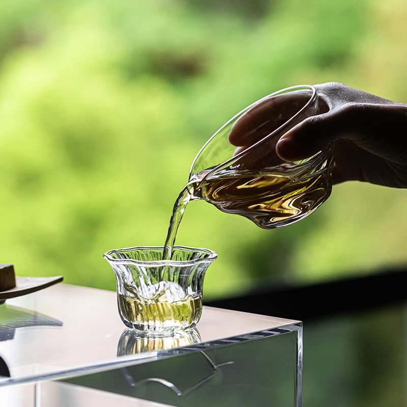 耐高温玻璃公道杯加厚高档高硼硅透明公杯精致手工分茶器茶海匀杯