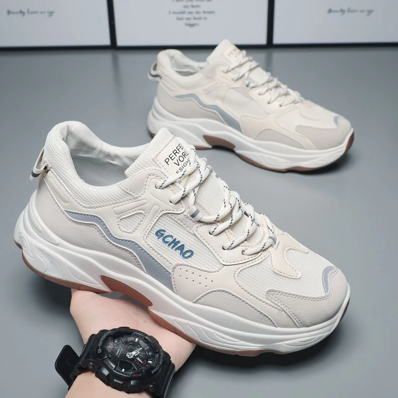 新款网面透气运动鞋防臭百搭运动休闲跑步增高网红老爹潮鞋正