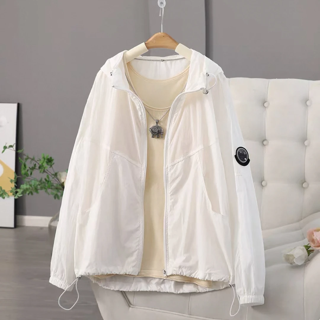 夏季新品！女士舒适防晒夏日户外连帽防晒衣F821