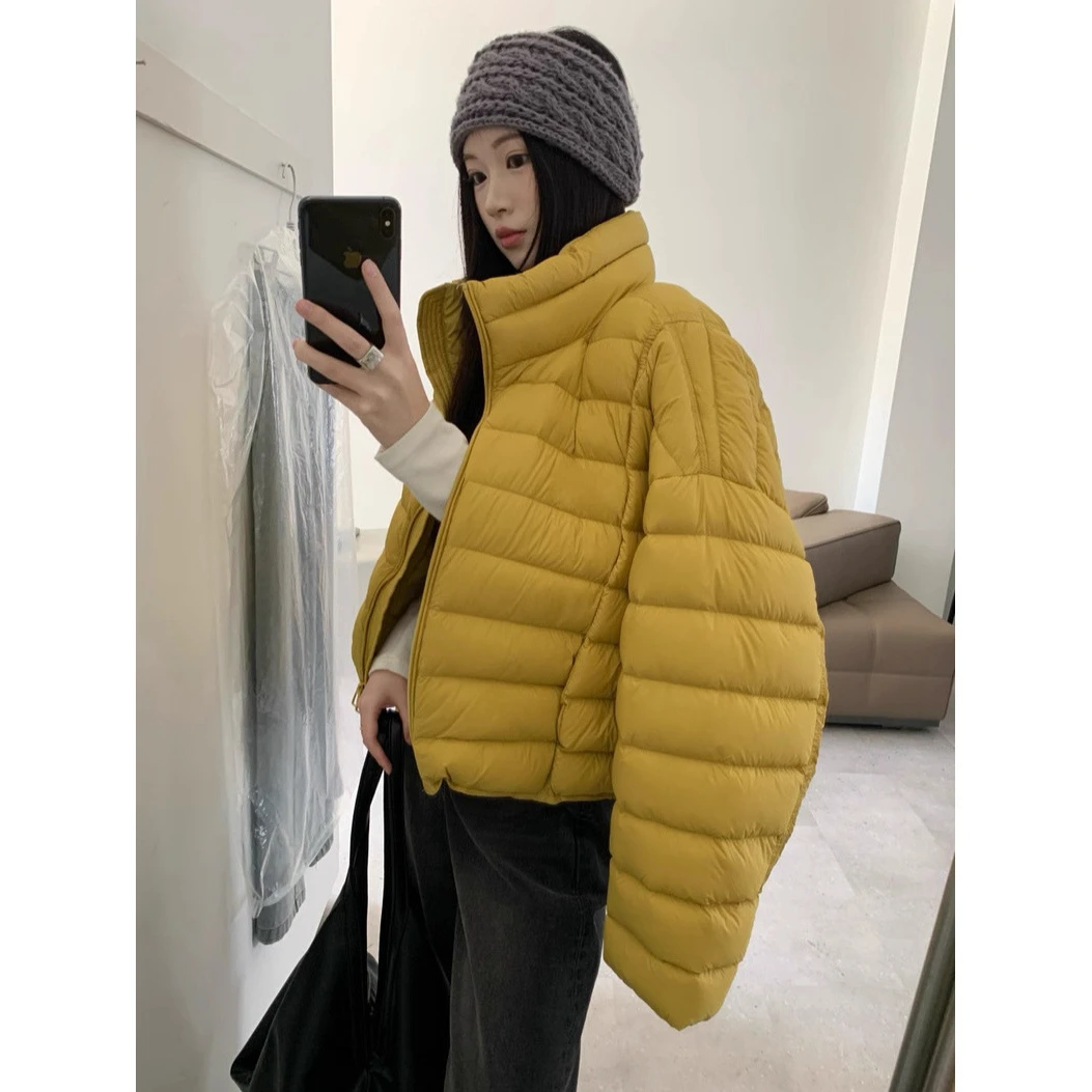 蒙口潮服2025冬季新款立领排骨羽绒服休闲时尚保暖羽绒服女