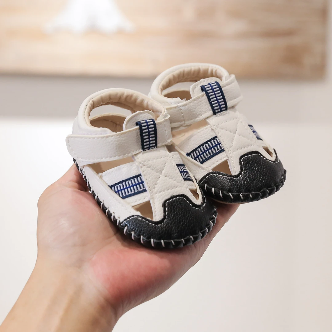 夏季男宝宝鞋子学步鞋软底防滑6-12个月婴幼儿不掉防踢透气凉鞋