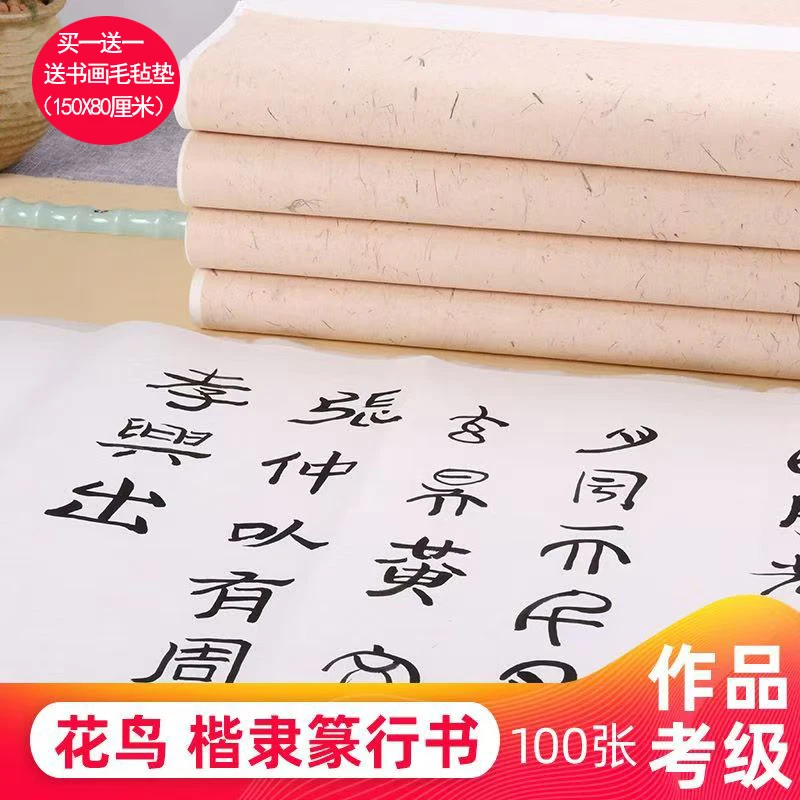 四尺加厚书画创作考级作品纸生宣山水花鸟行草楷书法国画专用宣纸