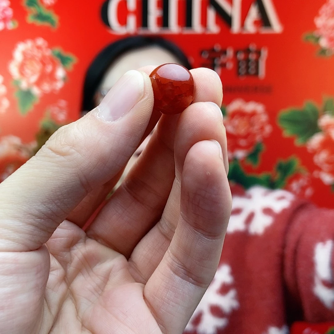 玛瑙/玉髓手串未镶嵌偏**影单颗1.2龙纹