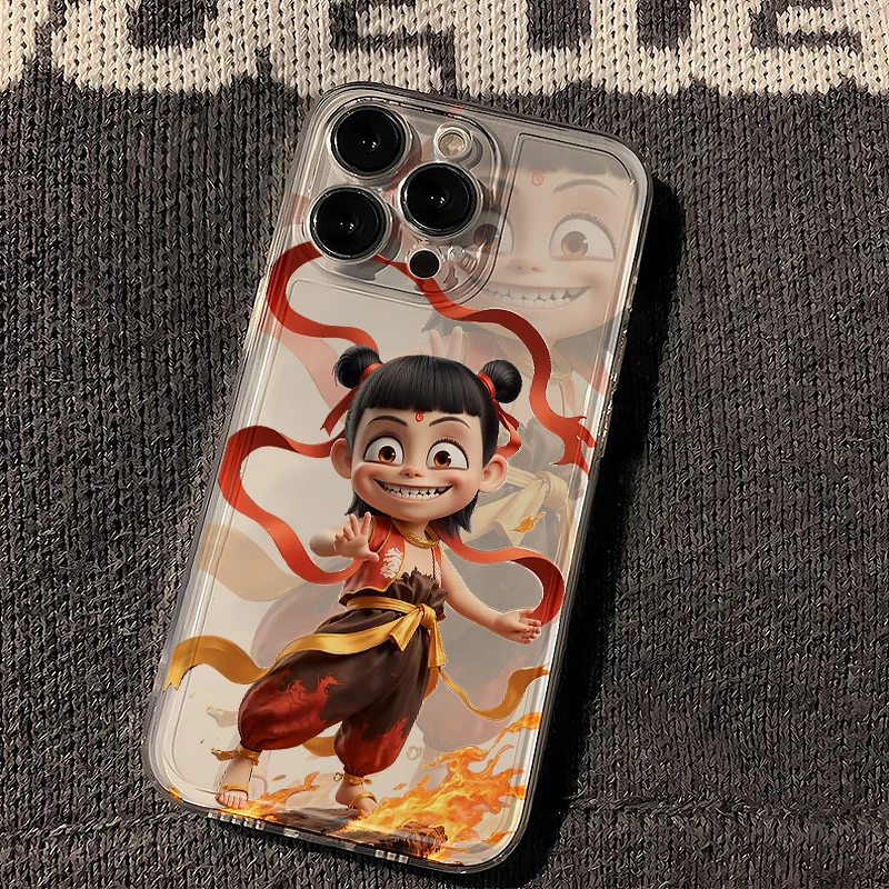 超火重影小哪吒适用iPhone16苹果15手机壳华为70vivo小米15oppo套