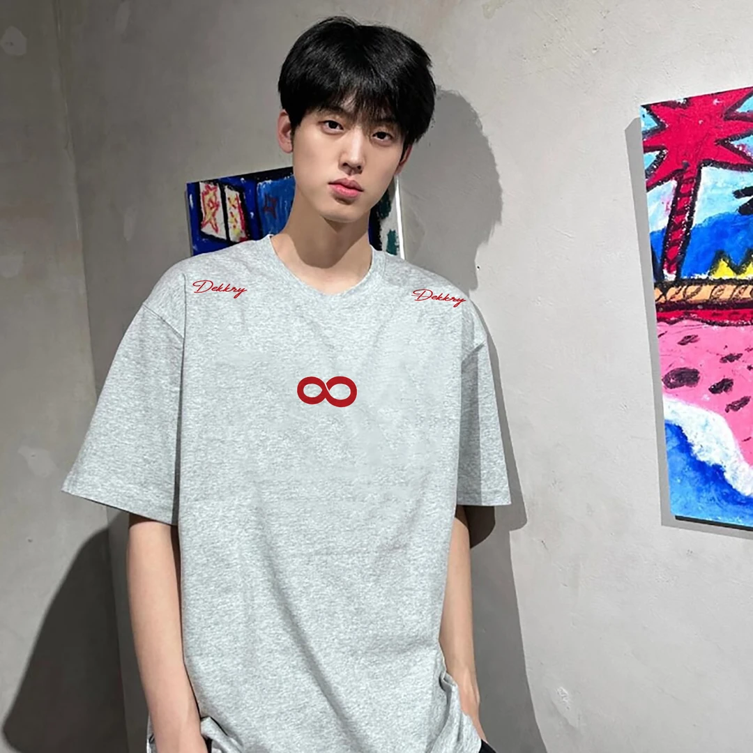 100%纯棉美式简约ins风字母印花短袖宽松T恤男女夏季休闲情侣上衣