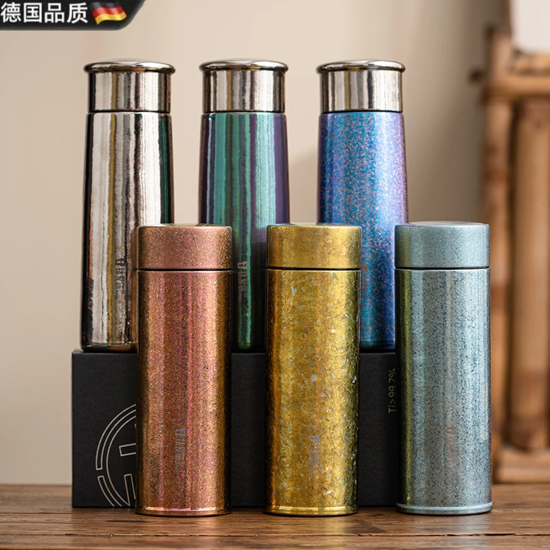 高档轻便钛材质大容量保温杯杯子家用便携设计车载旅行水杯礼品