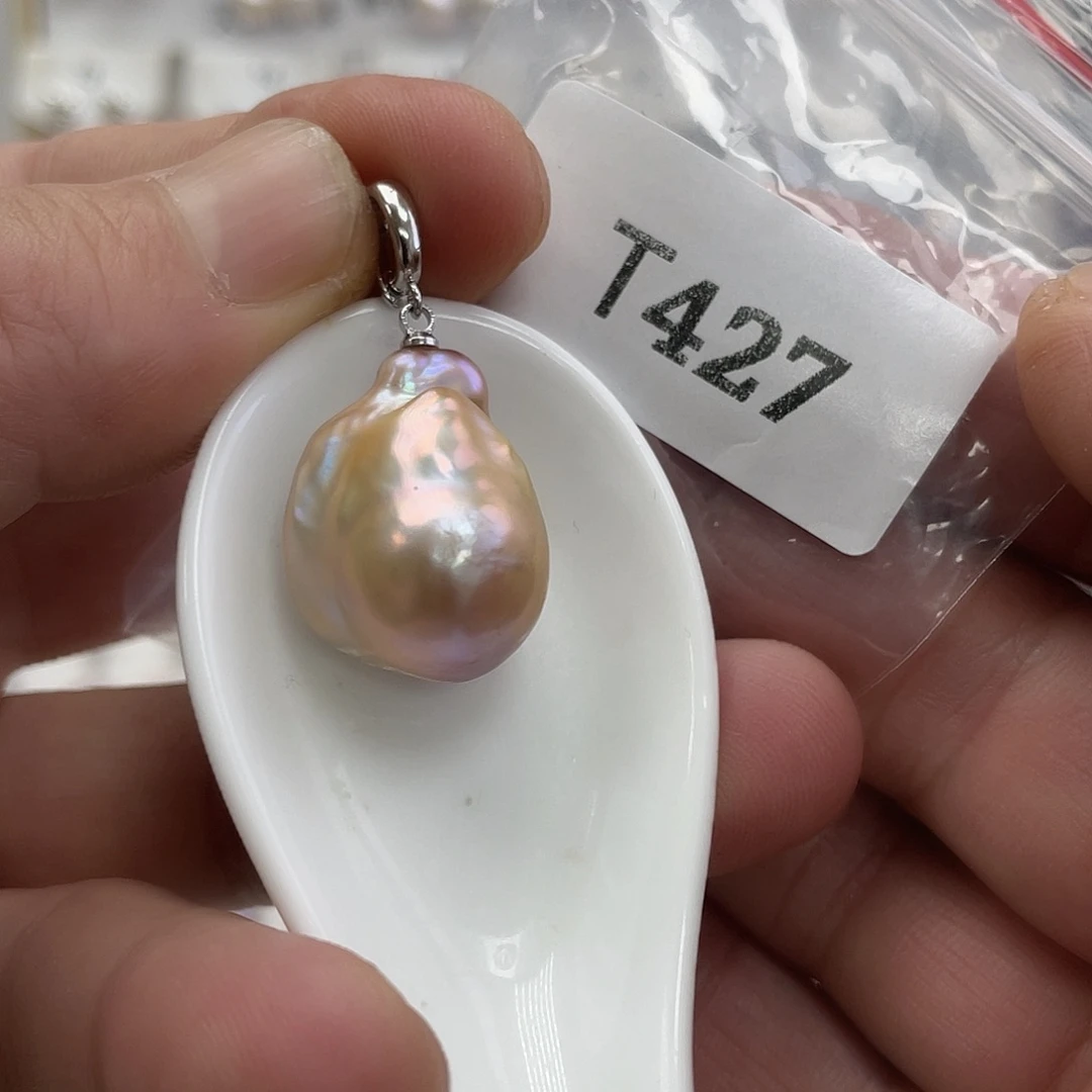 淡水珍珠颈饰银S925镶嵌兰*