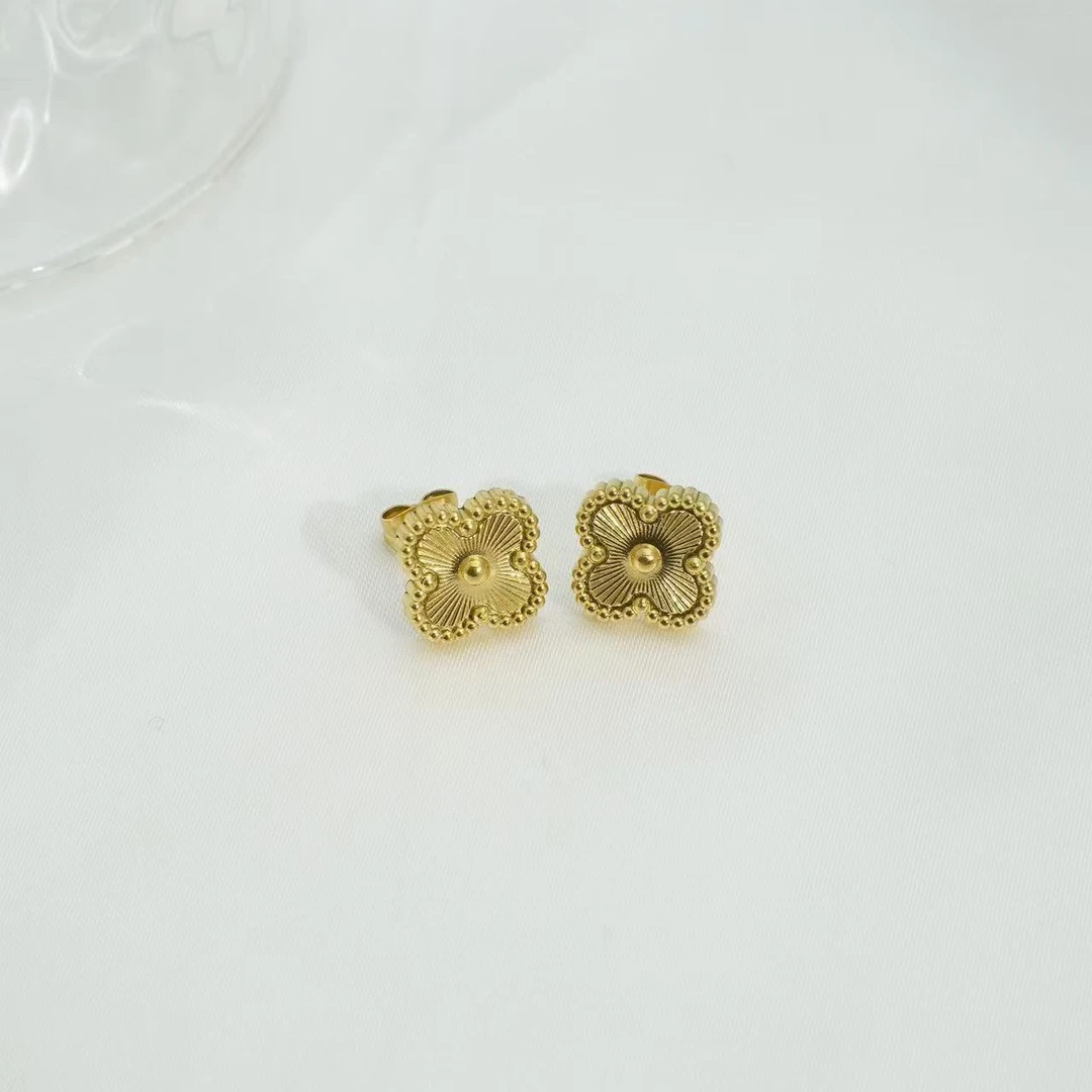 耳钉 小幸运四叶草耳钉