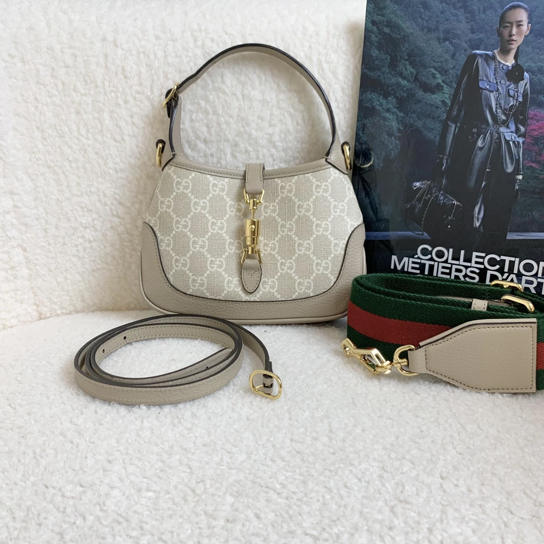 99新 GUCCI/古驰 壹臻/ 燕麦色Jackie1961mini/89210005