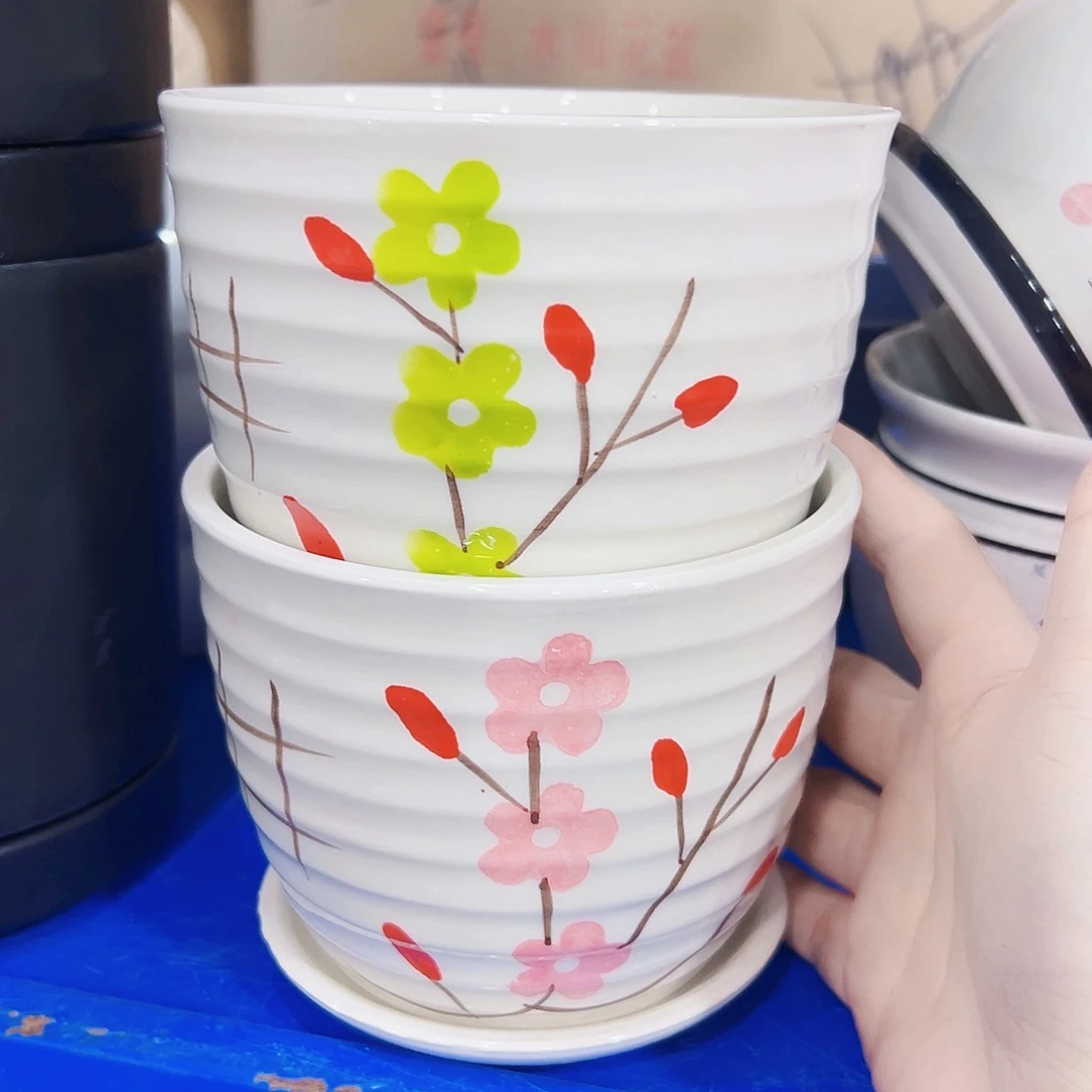 外贸尾单陶瓷花盆凑单10米包邮