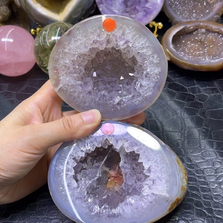 未镶嵌发饰水晶大牙紫晶盆