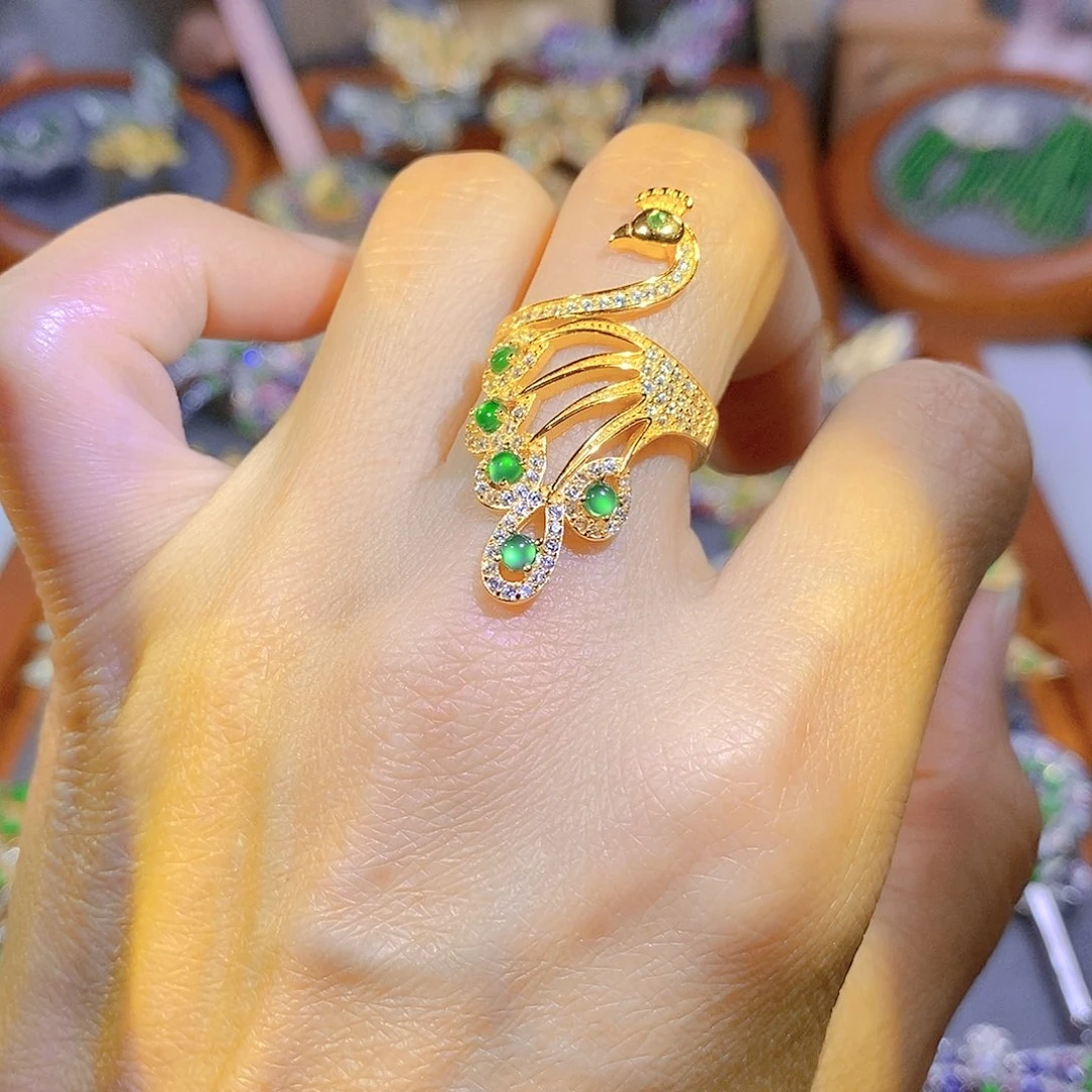 颈饰银S925镶嵌翡翠