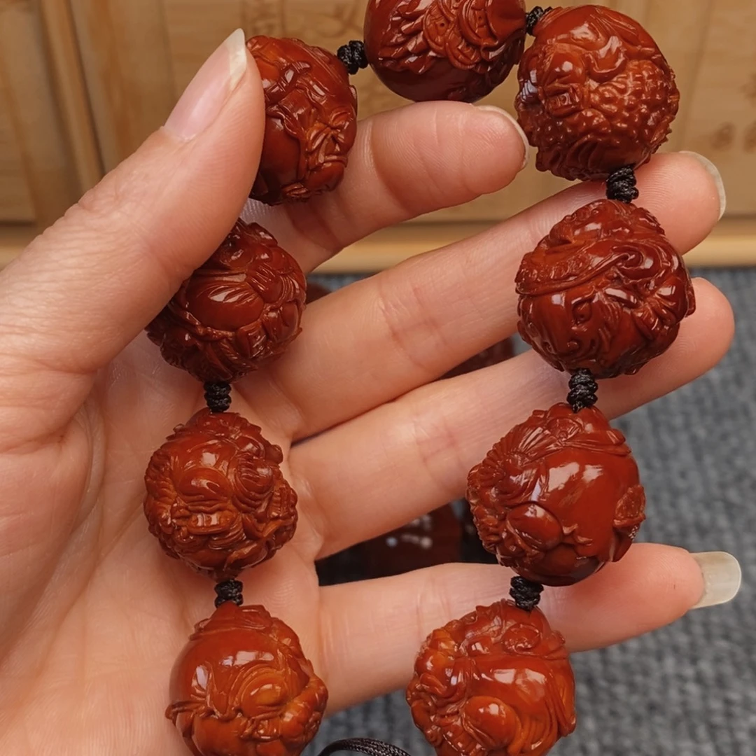 阿***洲橄榄核手串/手链瑞兽财神