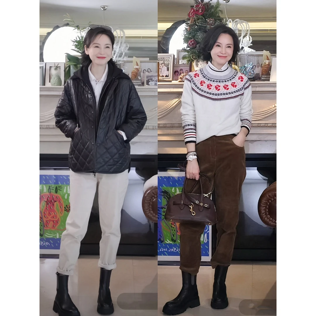 我是摩羯 卡布奇诺 高支高密半松紧腰灯芯绒复古摩登舒适休闲裤