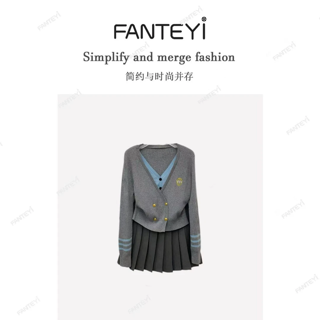 范特依-802/803夏季轻奢气质百搭时尚设计师上衣套装4517