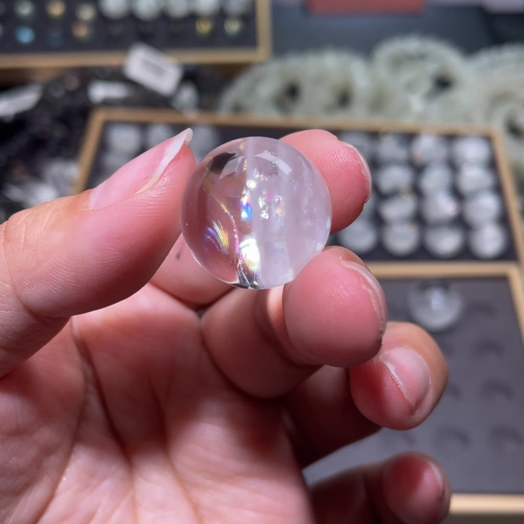 水晶颈饰未镶嵌鱼*彩虹白幽灵单珠19.8mm