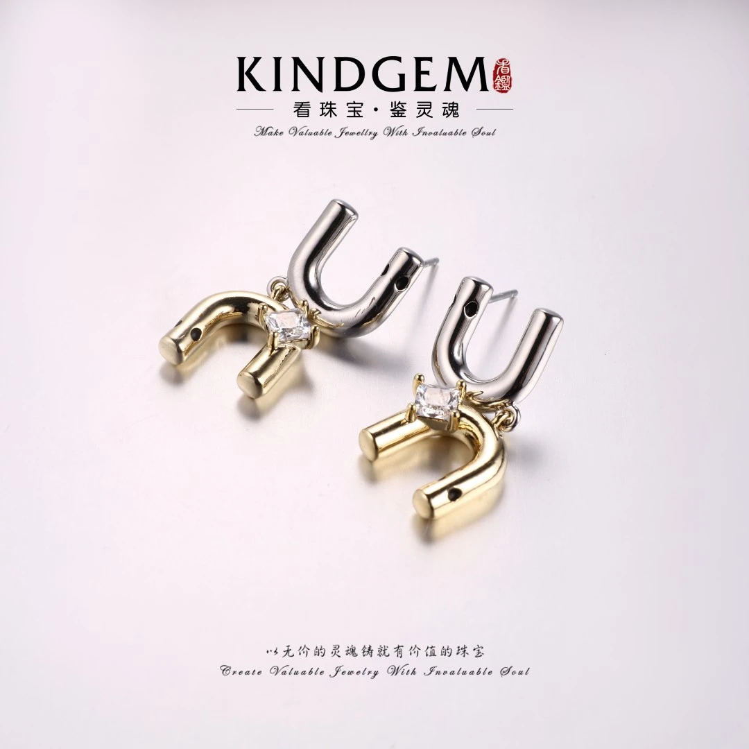 铜合金锆石耳饰 时尚轻奢个性经典百搭精致气质时尚耳环 C-32885