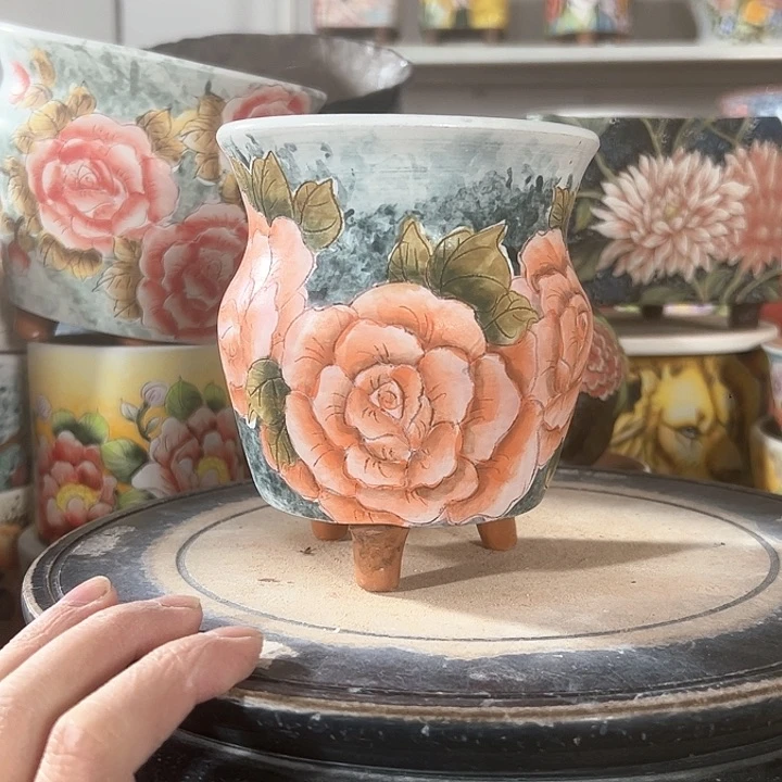 景德镇市昌江区手绘花盆满38包邮