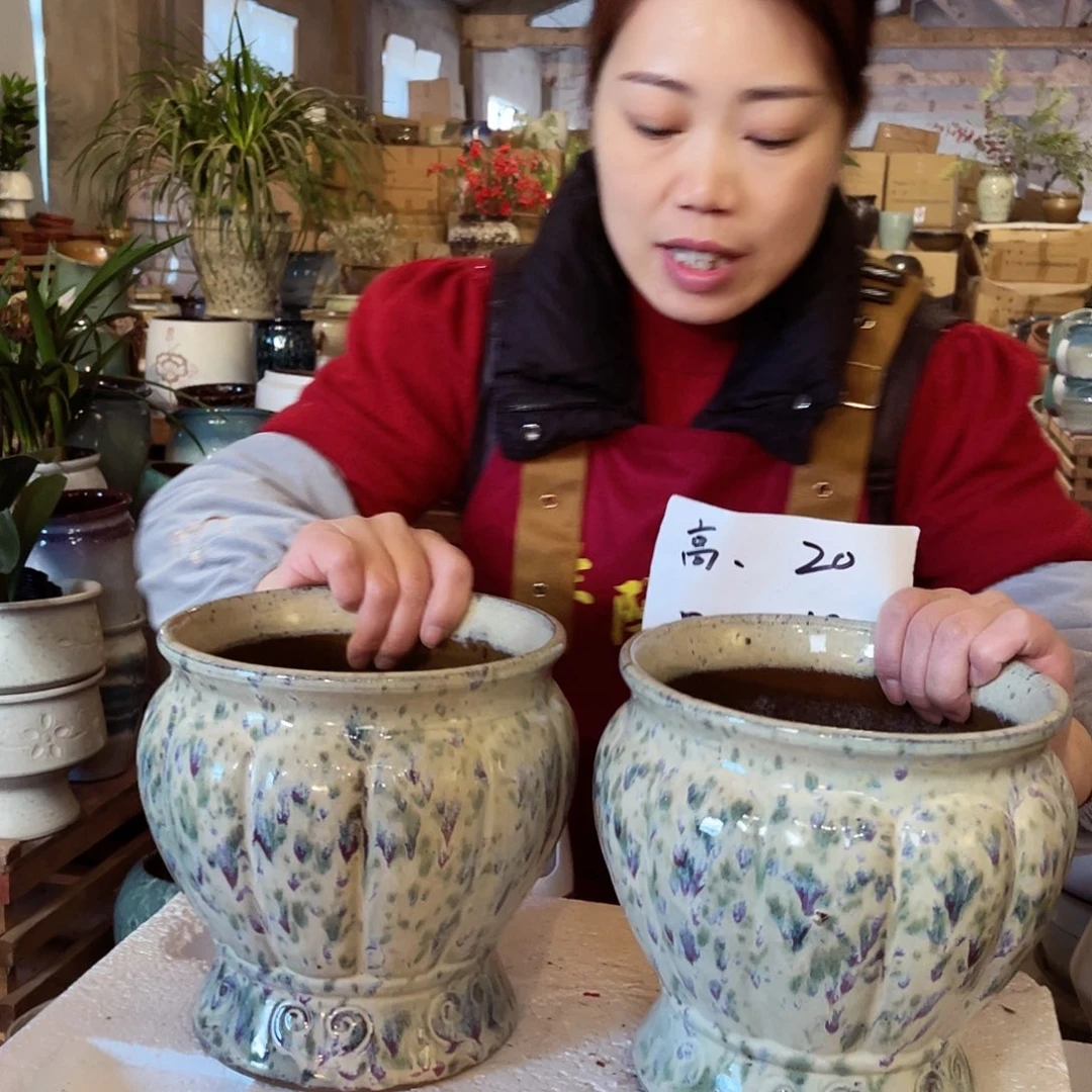 紫砂花盆高度20口径18