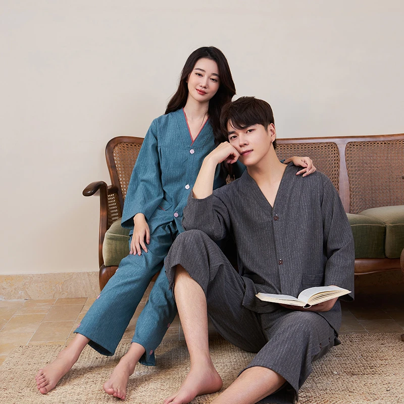 长袖艾灸服前后开扣按摩针灸理疗服男女情侣刮痧腿侧开按摩汗蒸服