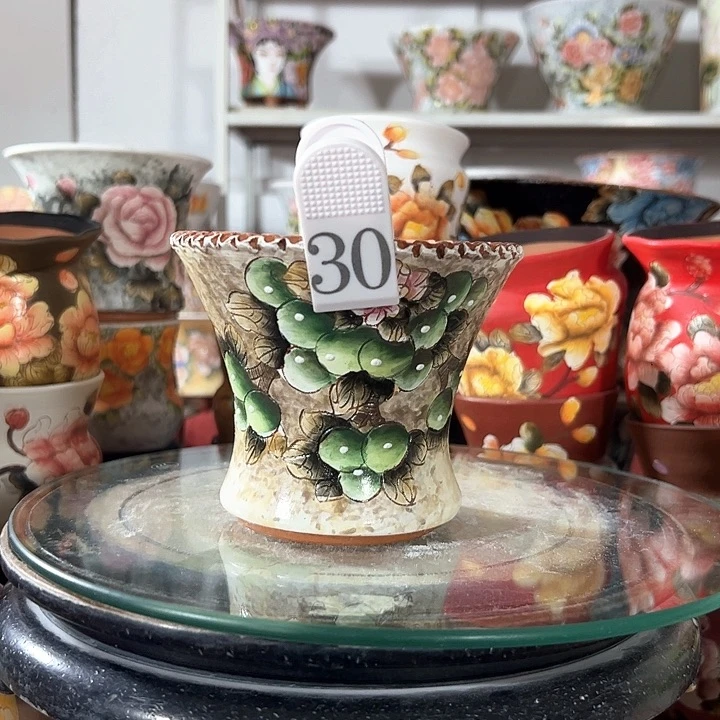 景德镇手绘花盆幸运花盆