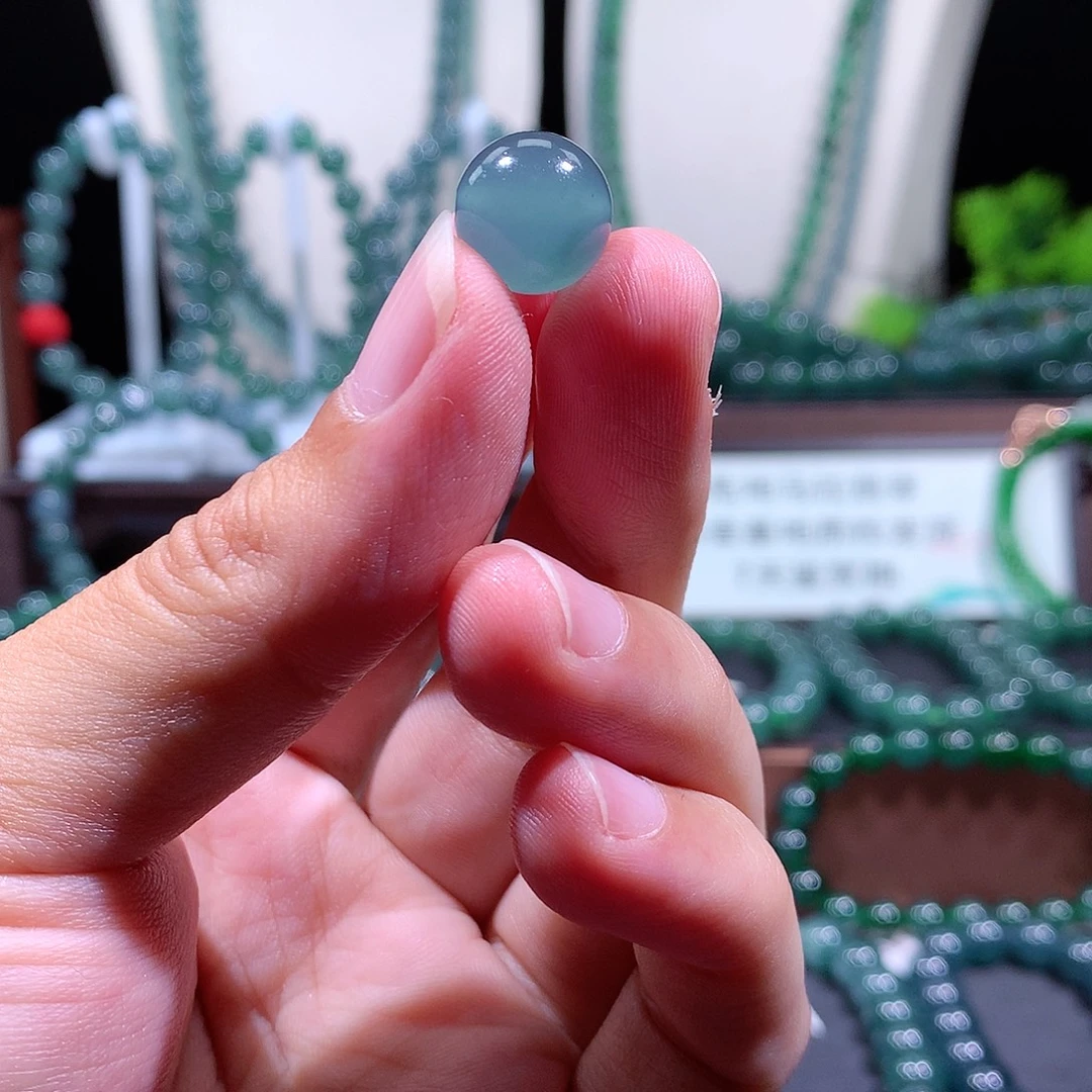 为****翡翠未镶嵌手链天然a货翡翠单珠