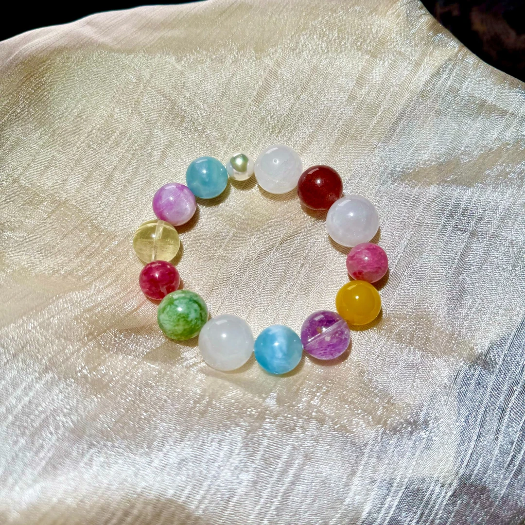 【彩虹桥】（拍两单）天然水晶多宝手串，多样性发 发其一