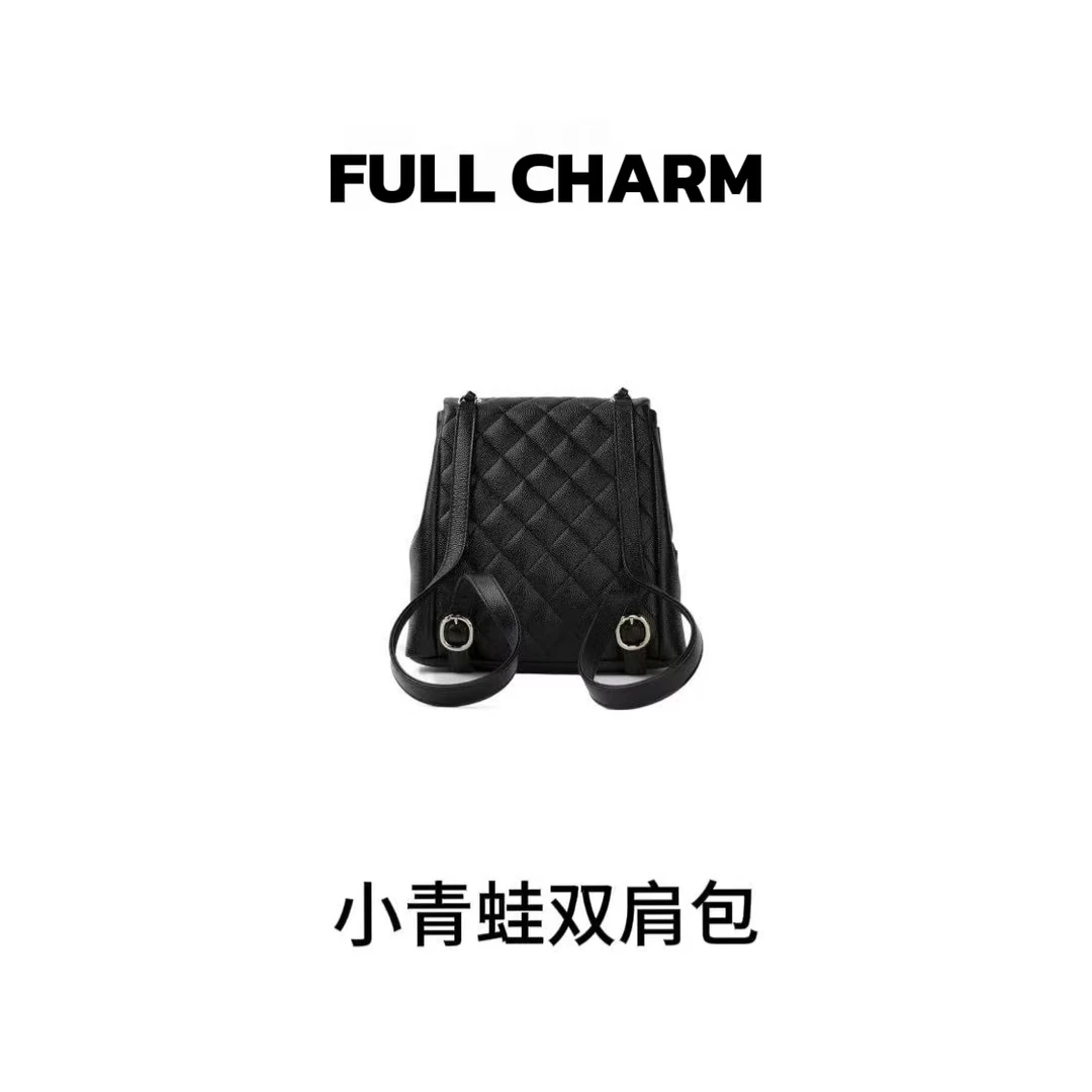 【 E124】FULLCHARM-青蛙双肩包-百搭手提单肩斜挎包大容量通勤女包