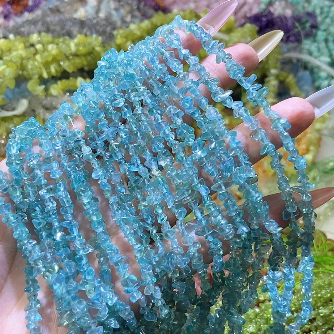 水晶珠宝半成品未镶嵌小蓝磷灰