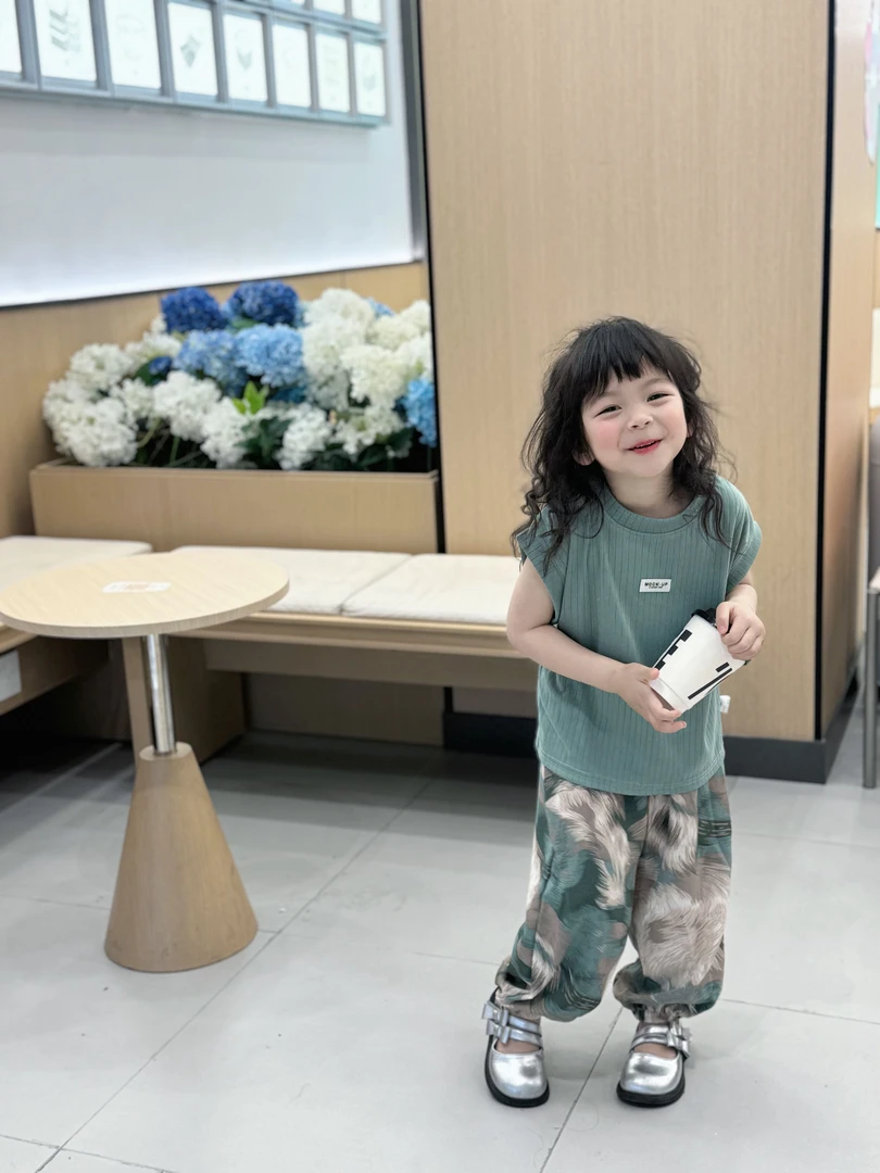 【现货】儿童两件套潮流夏季背心+防蚊裤套装个性男女宝同款套装