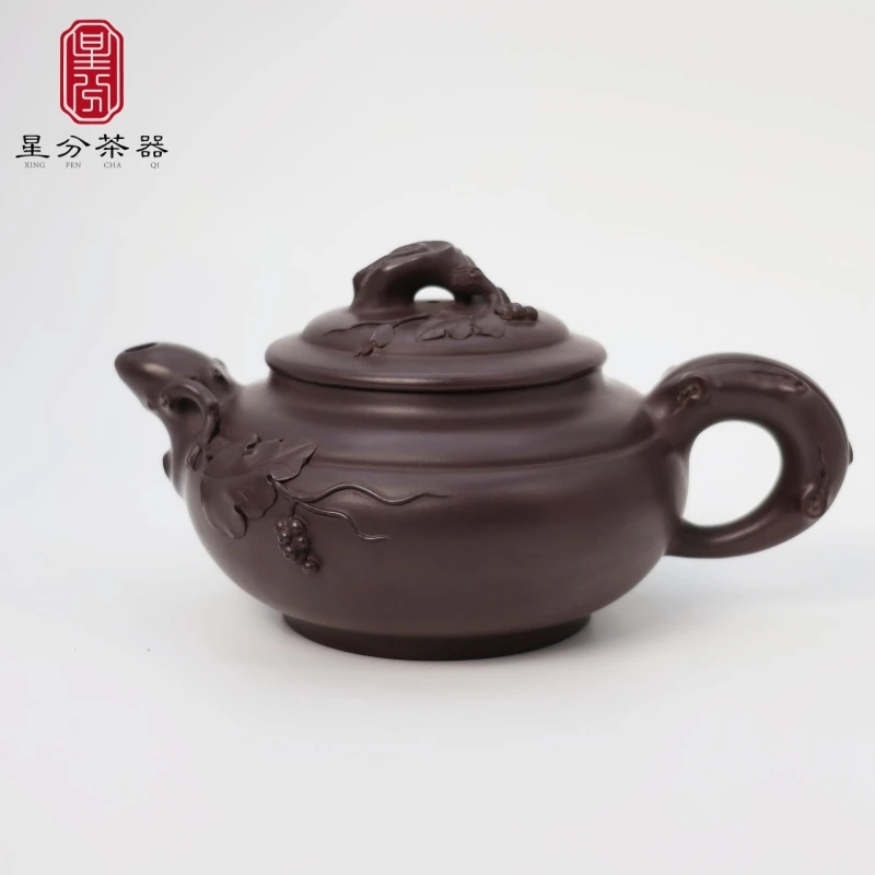 葡萄 上新桥 百目紫泥手工紫砂壶