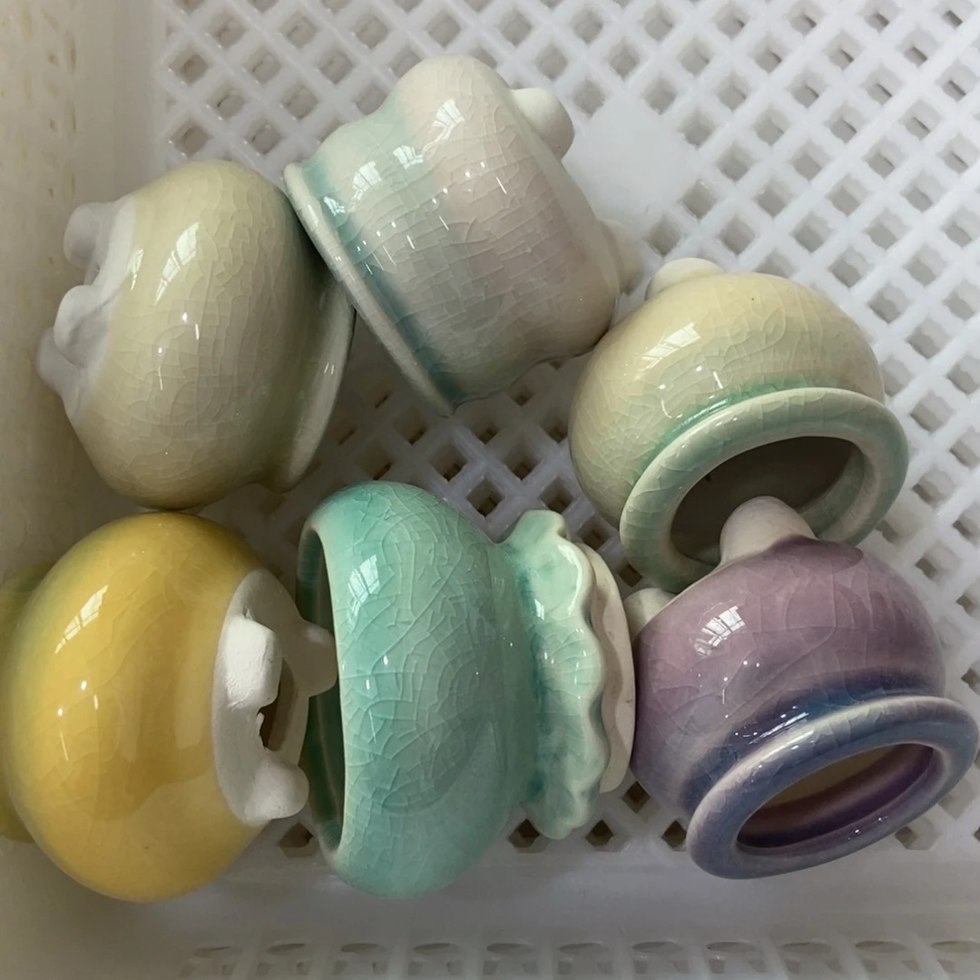 红陶高温陶瓷花盆瑕疵