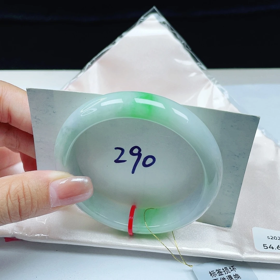 翡翠未镶嵌手镯 正圈54+