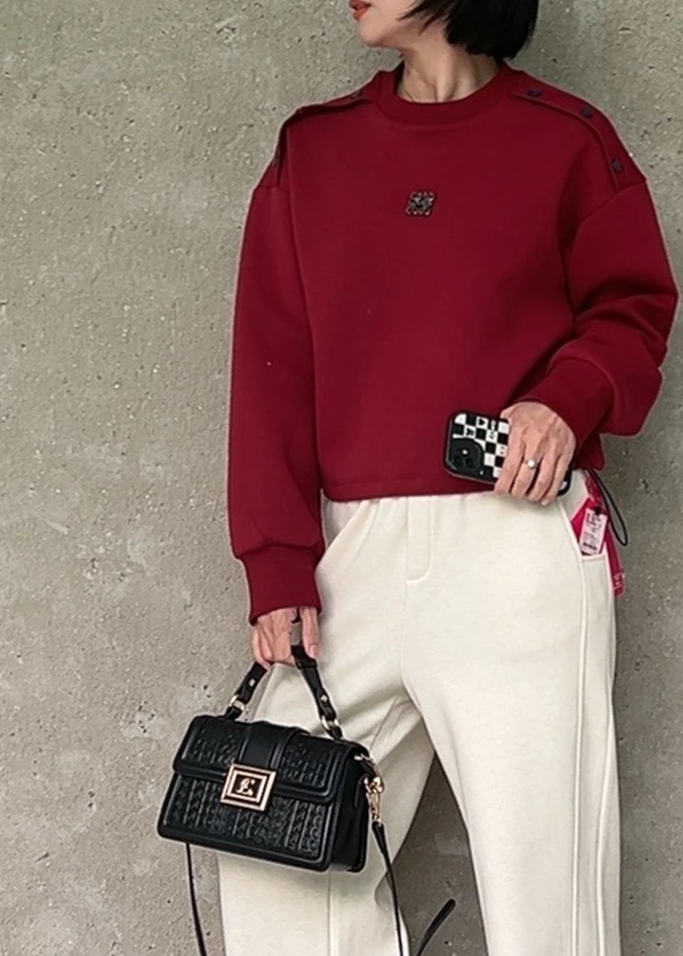 【现货】设计高级感圆领卫衣宽松显瘦小众套头上衣50165