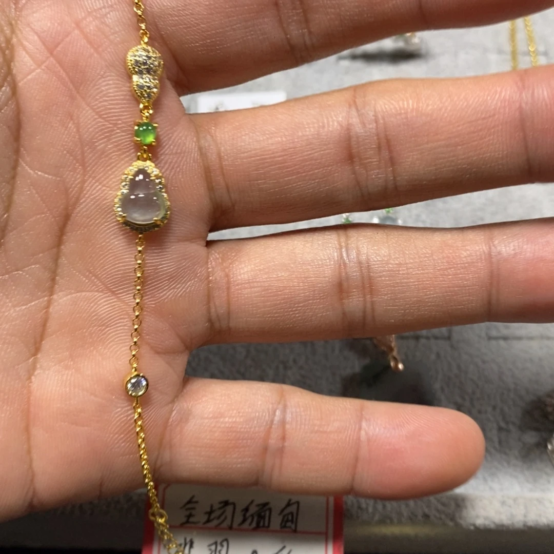 翡翠银S925镶嵌手链