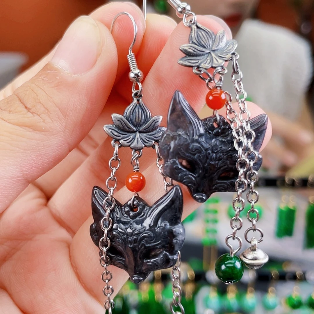 翡翠未镶嵌耳饰饰品