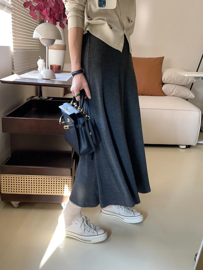 【秋款自定义】简约韩版气质优雅时尚百搭高腰半身裙显高显瘦半身裙