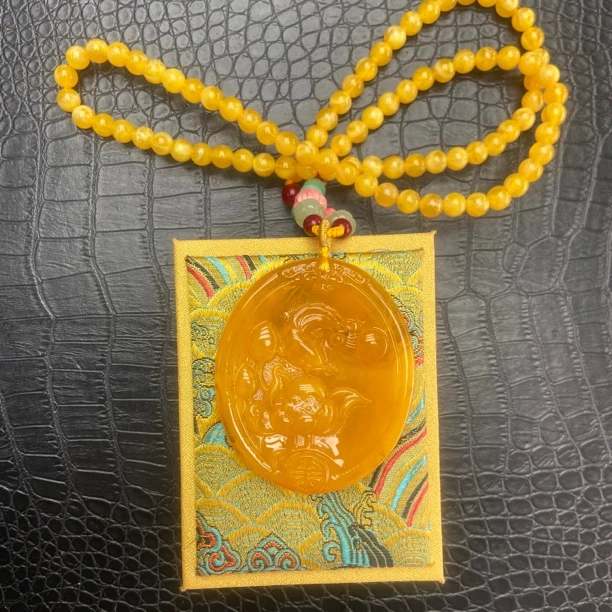 【镇店收藏 正品保障】393精美鱼戏莲花吊坠欧若风