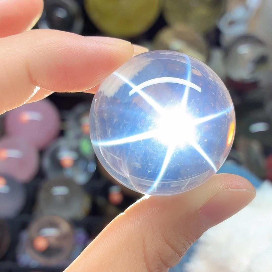 未镶嵌水晶珠宝半成品冰粉37六芒星净体