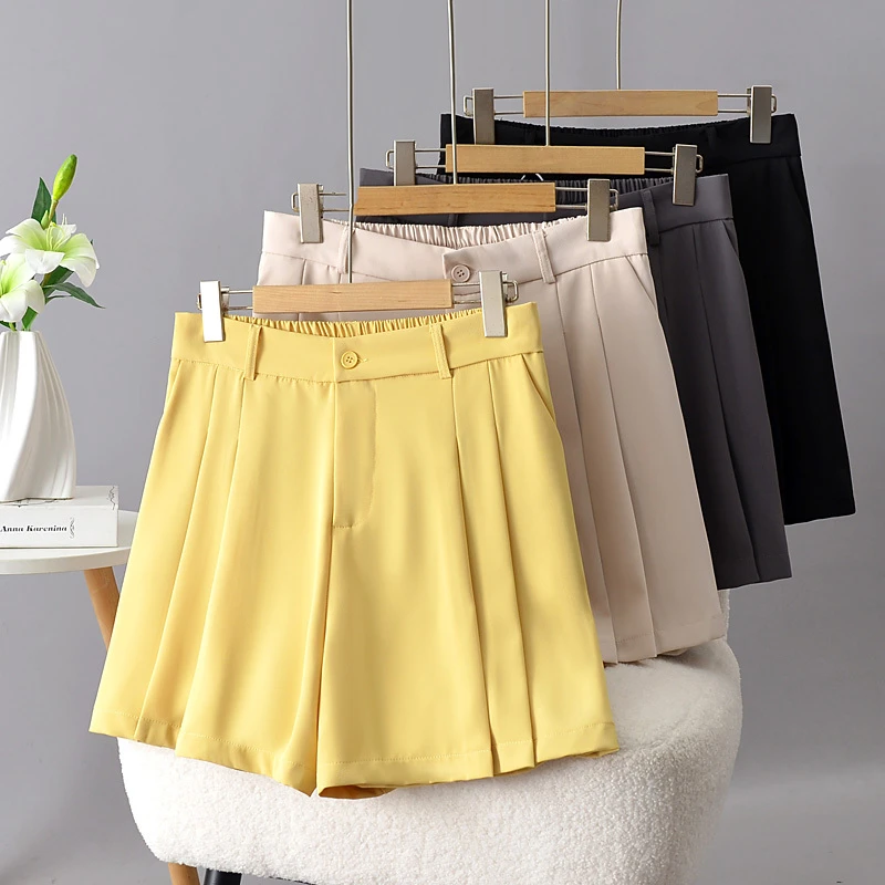 大码女装2025夏季新款高腰显瘦百搭休闲短裤宽松阔腿五分裤3022