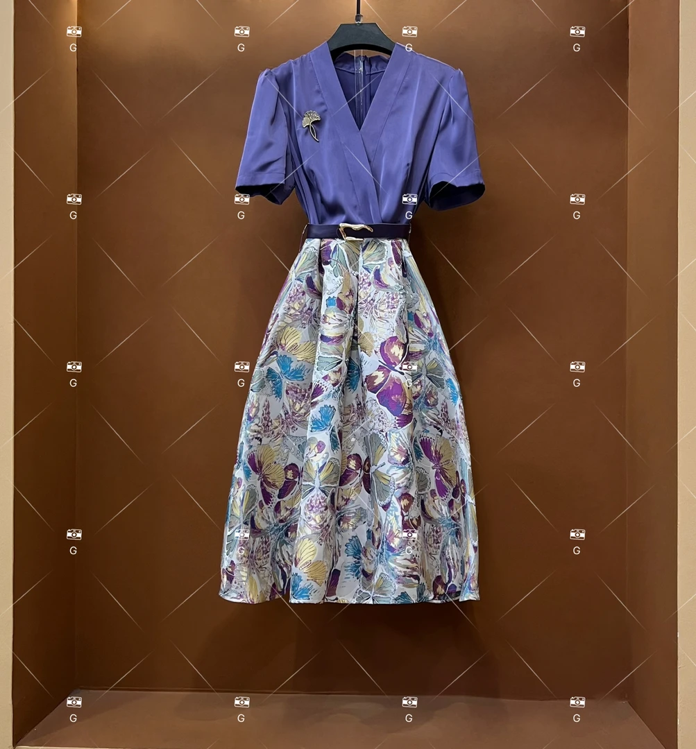 【M】春夏优雅百搭时尚显瘦气质连衣裙GS-53165