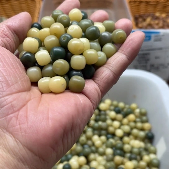 吊坠白玉菩提10-9青提桶珠200颗