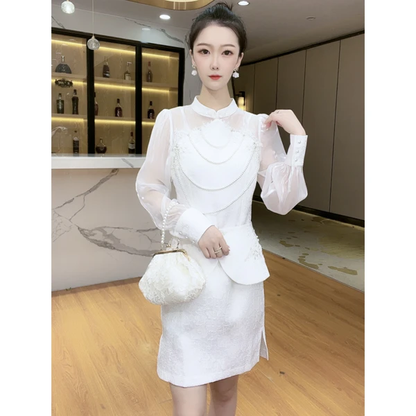 芙娜妮轻奢国内设计师时尚品牌夏女装轻奢蕾丝设计感套装F2310735