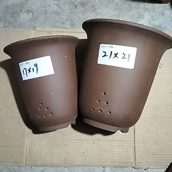 紫砂金钟套盆一大一小