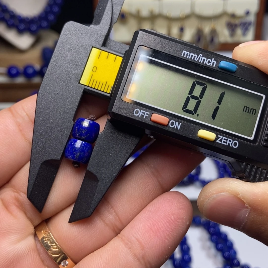 青金石未镶嵌福利 老型直切 对珠